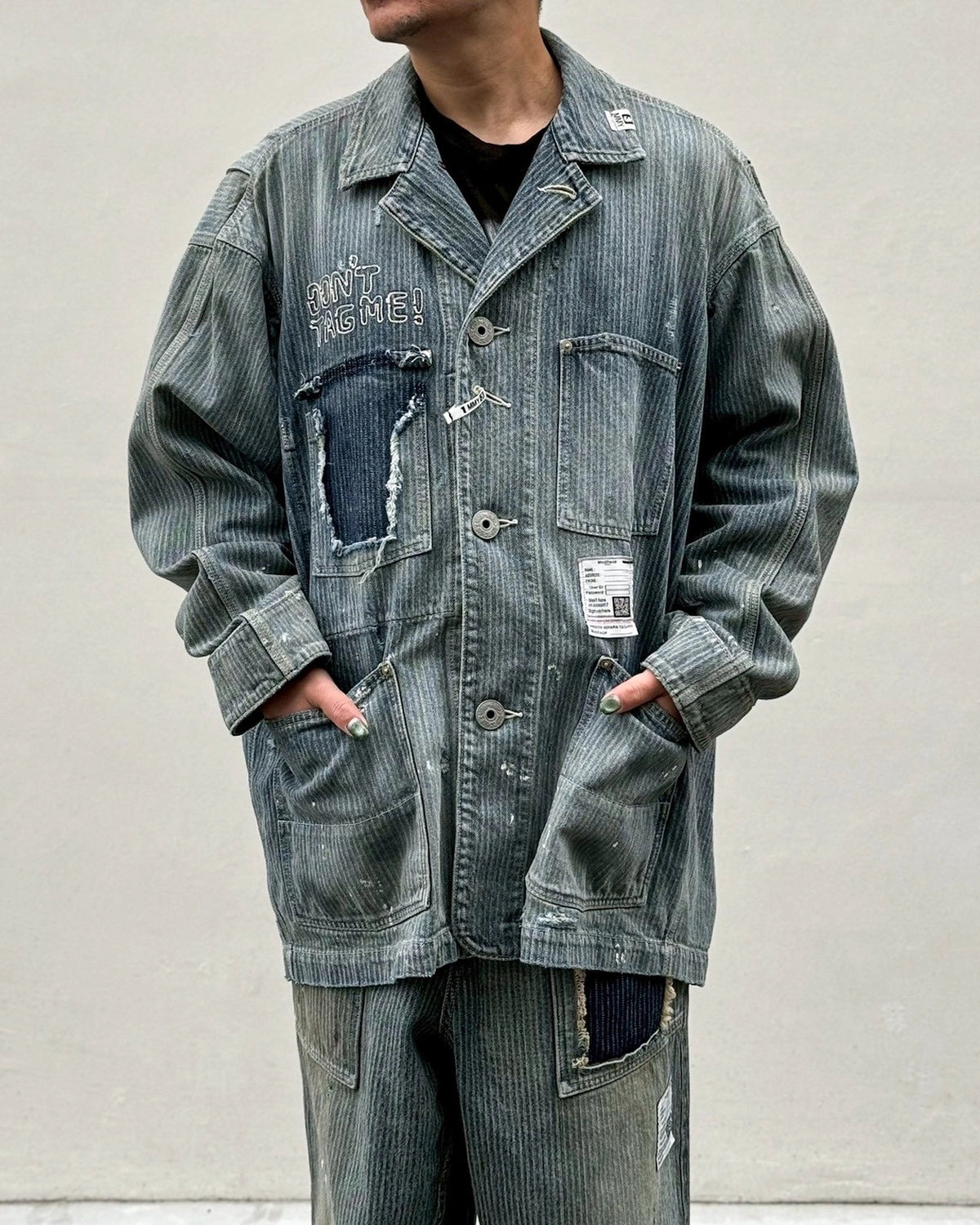Maison MIHARA YASUHIRO の STRIPE DENIM JACKET (J16BL127)