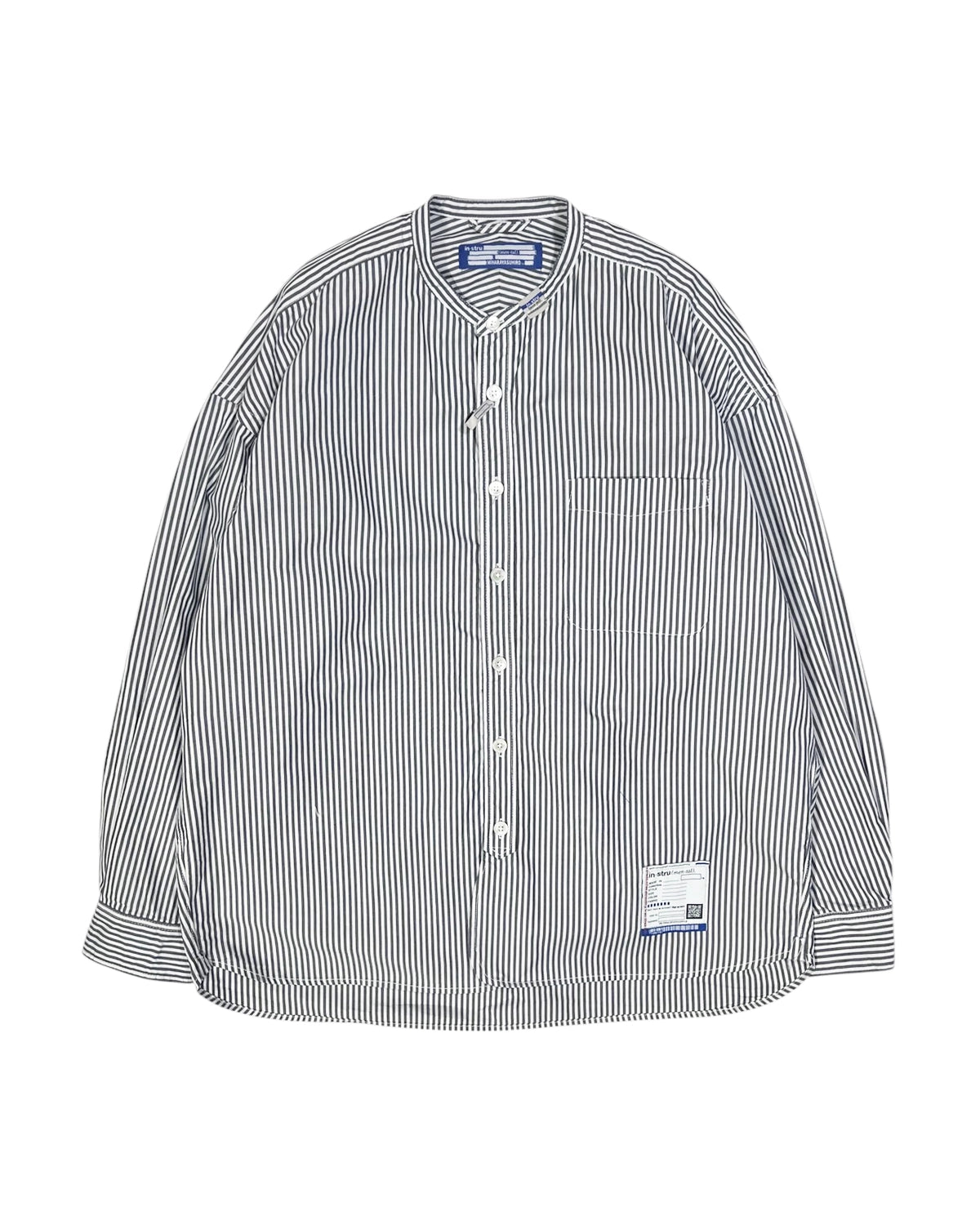 Maison MIHARA YASUHIRO の STRIPE LS BAND SHIRT (I14SH043)