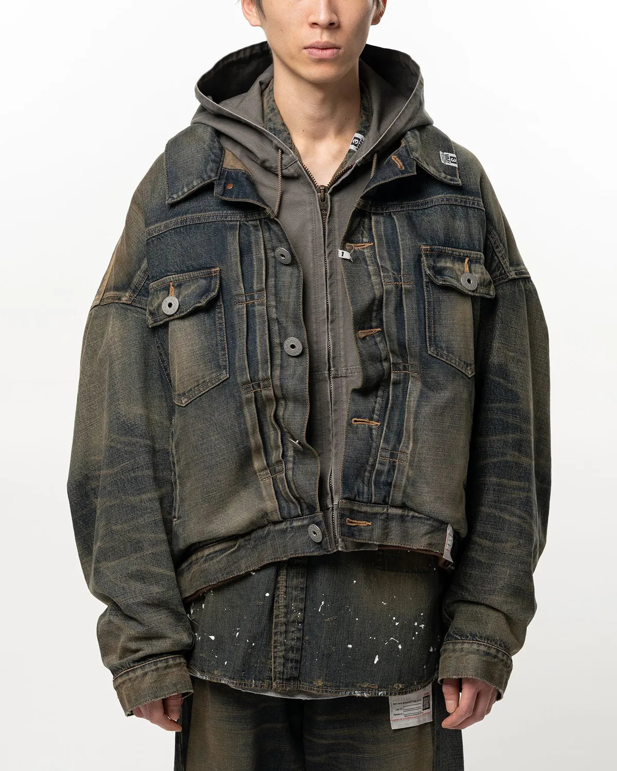 Maison MIHARA YASUHIRO の Shifted Layer Denim Jacket (A17BL023)