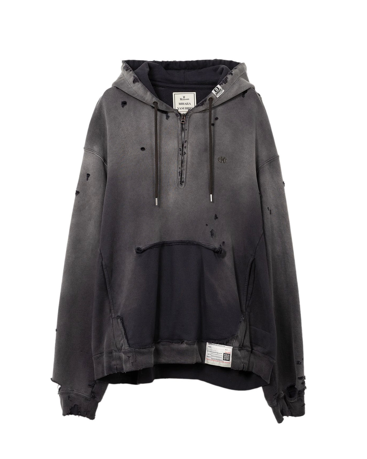 Maison MIHARA YASUHIRO の Sun Faded Like Half Zip-up Hoodie (A14HD532)