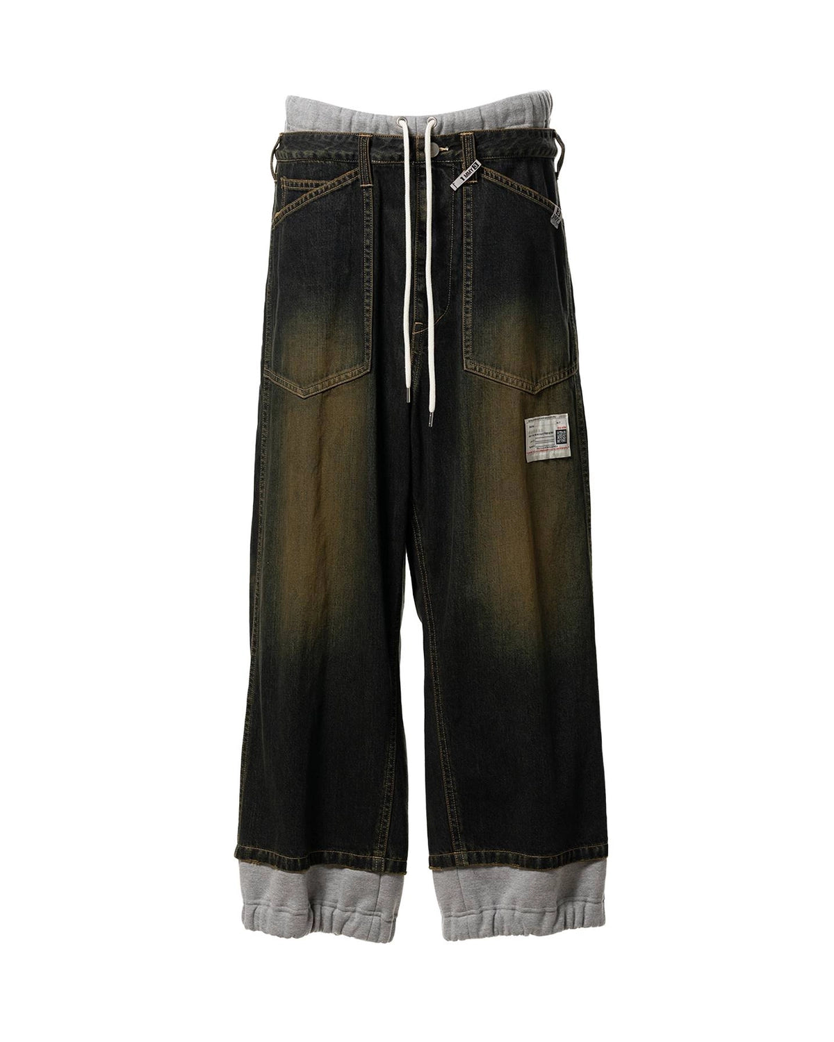 Maison MIHARA YASUHIRO の Sweat Pants Combined Denim Pants (A16PT024)