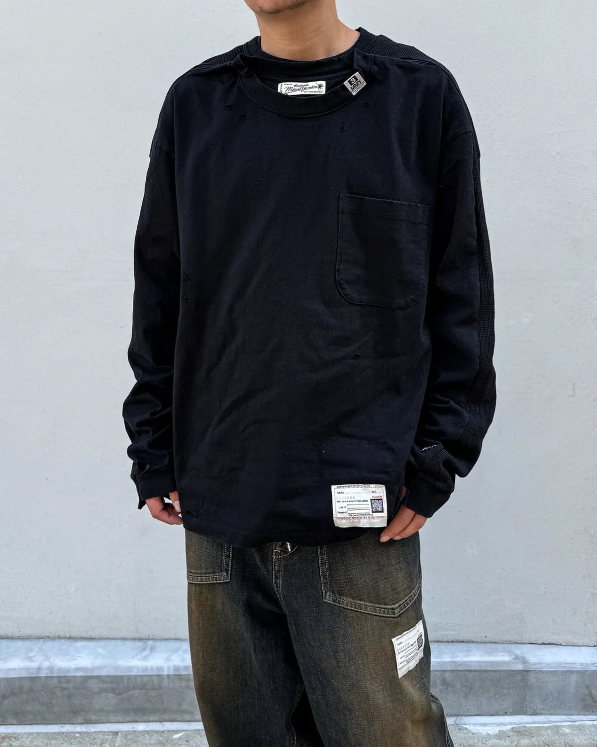 Maison MIHARA YASUHIRO の THERMAL COMBINED LONG T-SHIRT (A17LT601)