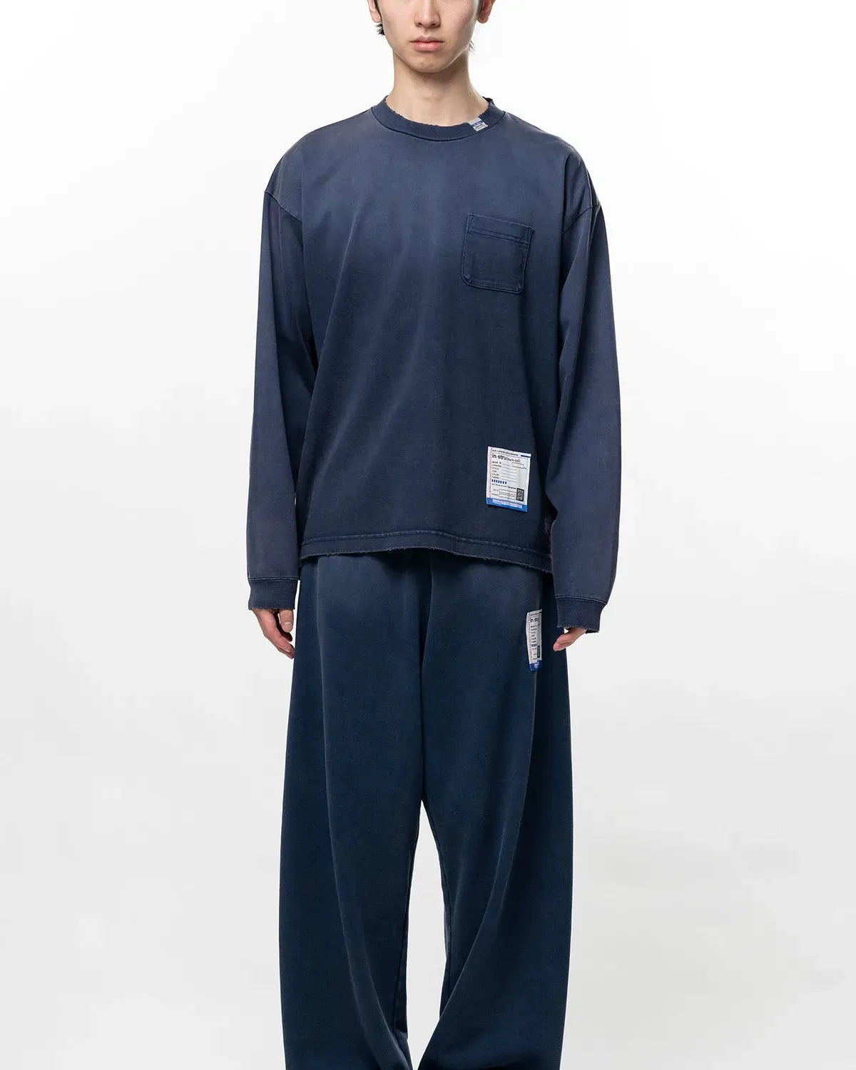 Maison MIHARA YASUHIRO in・stru(men-tal). の Sun Faded Like Distressed Long Sleeve T-Shirt (I17LT525)