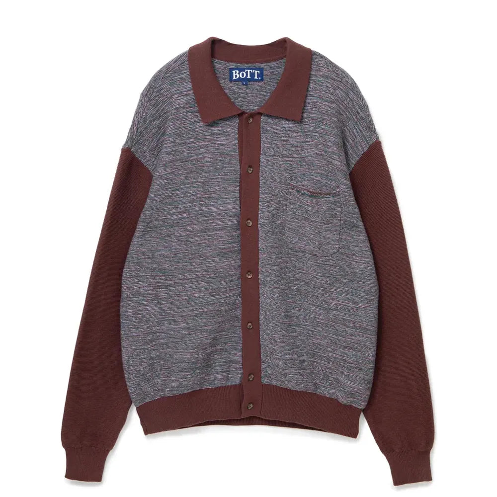 BoTT / Marled Knit Polo カーディガン BoTT / Marled Knit Polo カーディガン