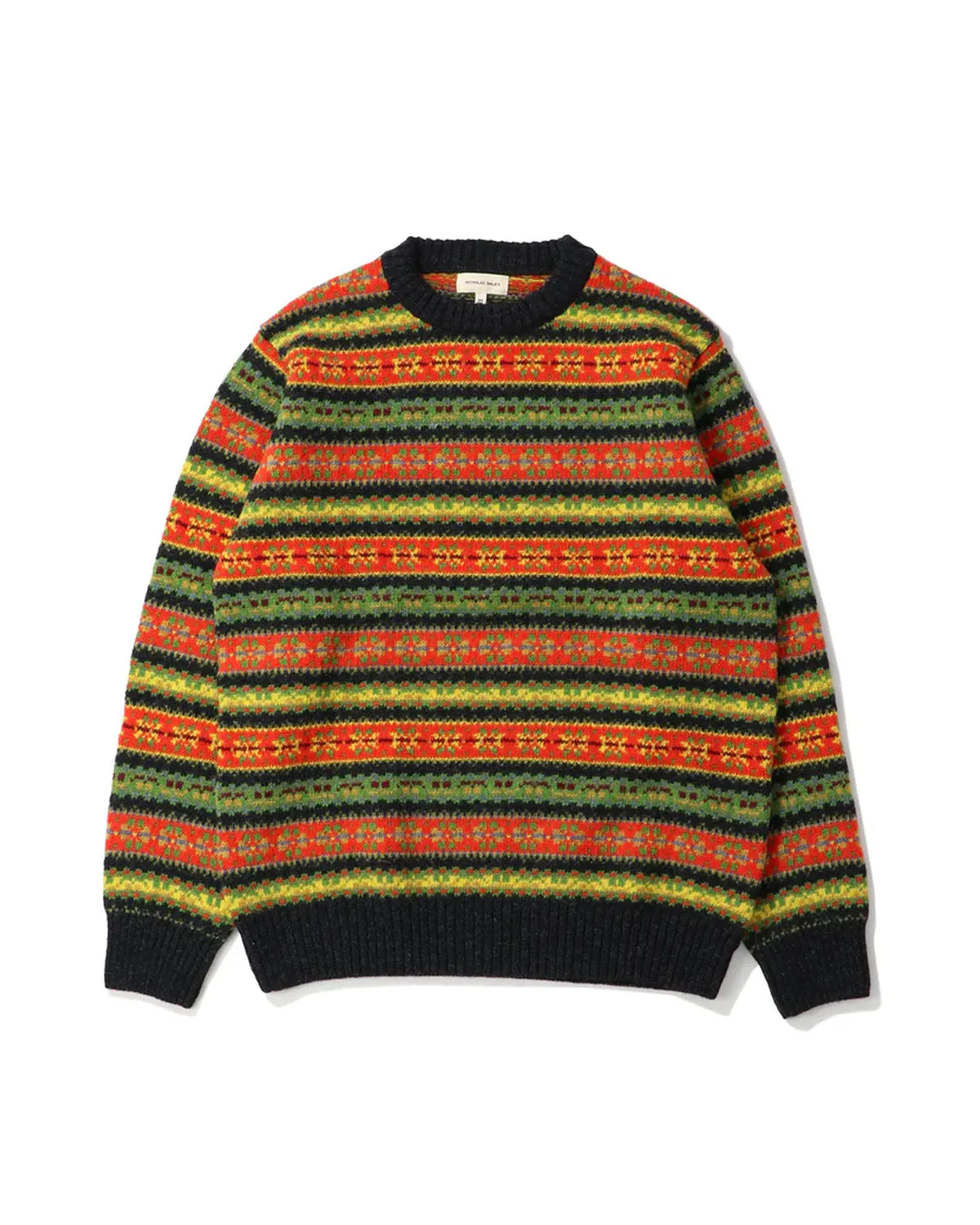 NICHOLAS DALEY の FAIRISLE CREWNECK SWEATER (ND-AW25-FIC-WOL-BRG)