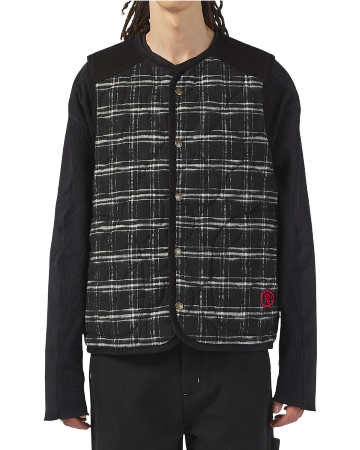 NICHOLAS DALEY の LAVENHAM RIOT GILET (ND-AW26-RIG-RPC-BLK)
