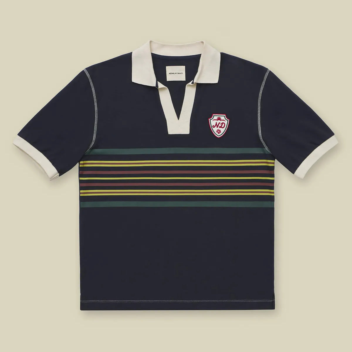 NICHOLAS DALEY (ニコラス デイリー) / S/S STRIPED RUGBY POLO | 公式