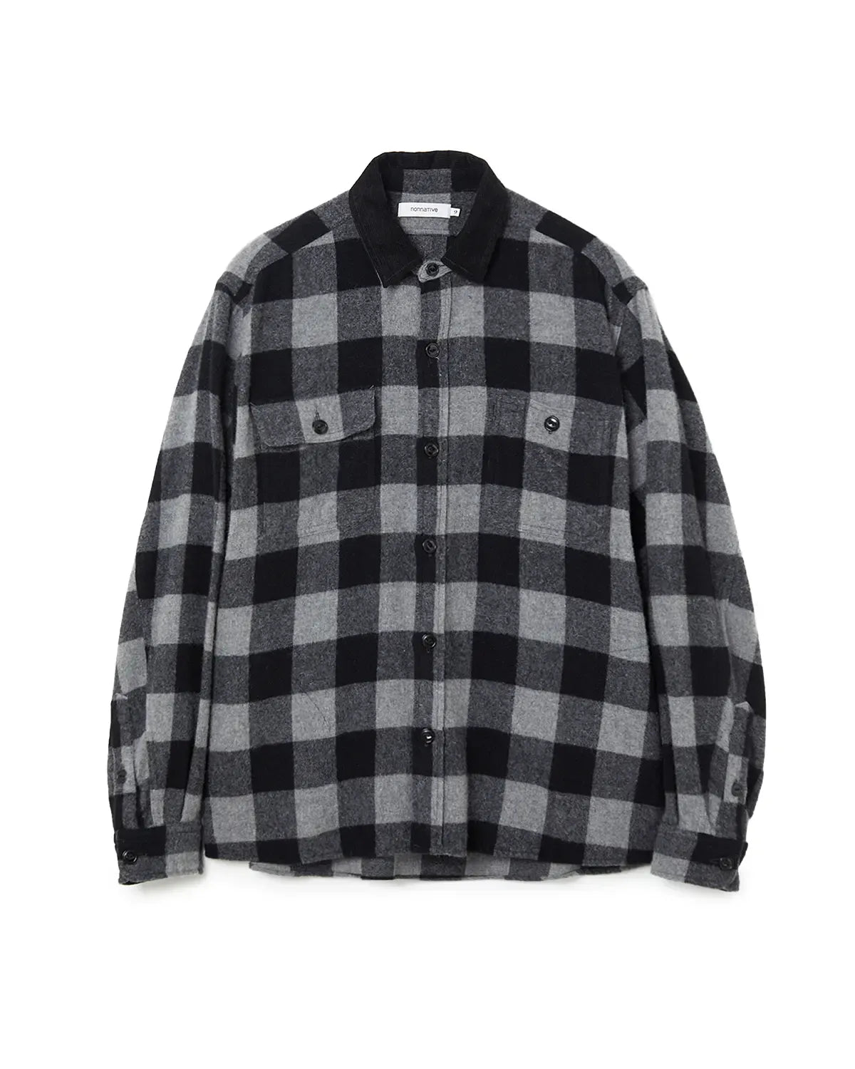 NONNATIVE / WORKER SHIRT JACKET WOOL NYLON BUFFALO CHECK (NN-SJ4903)