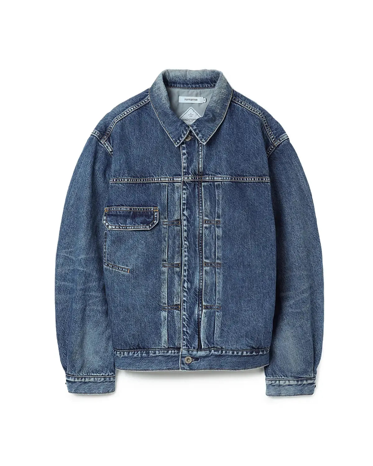 NONNATIVE の TRUCKER BLOUSON COTTON 11.5oz DENIM VW LIGHT WITH WINDSTOPPER® (NN-J4702)