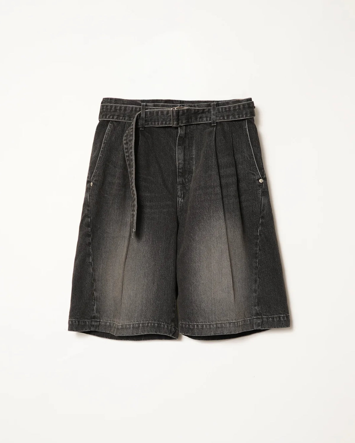 NTN の 3D 2-TUCK 5 POCKET BELTED SHORTS (N006-032133B)