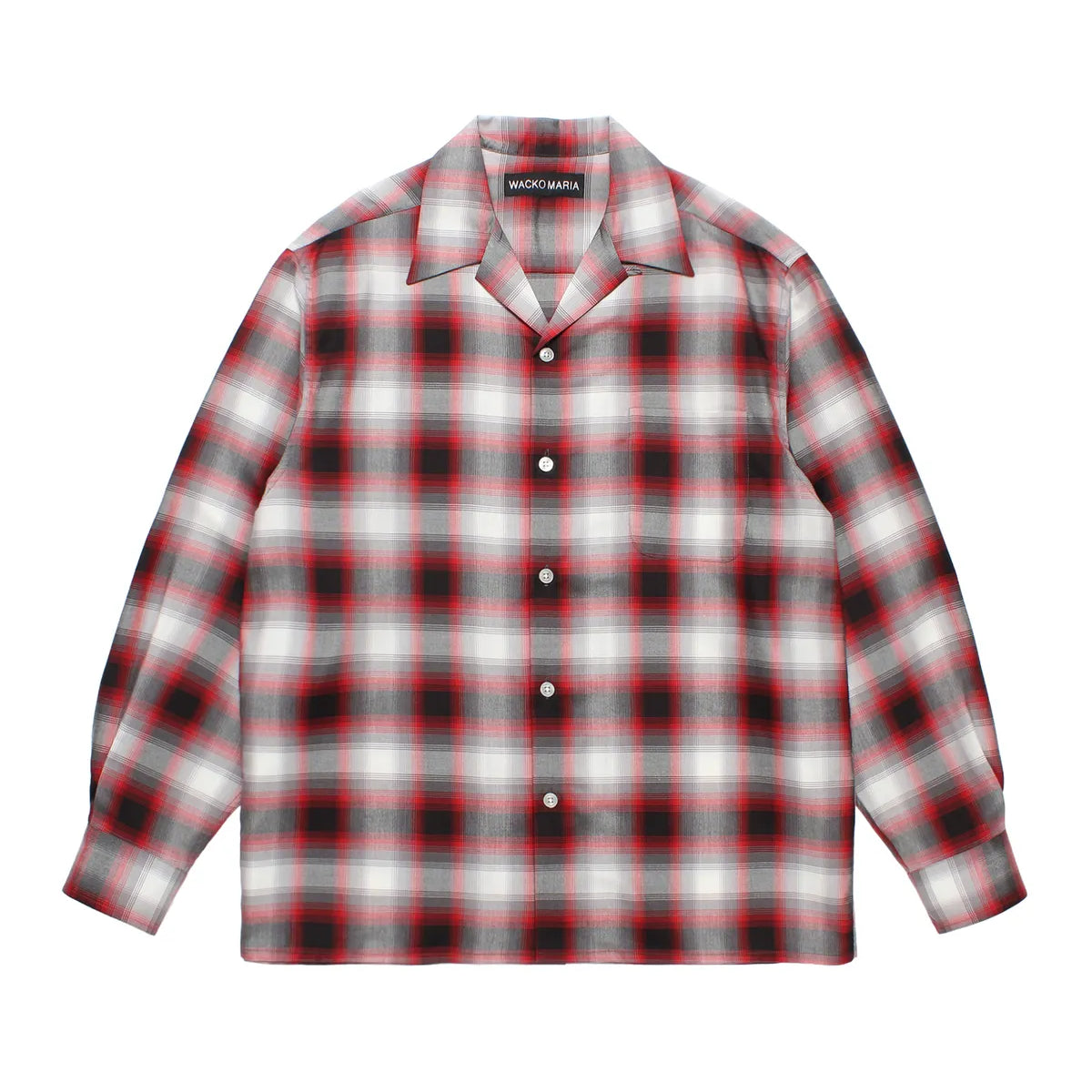 ワコマリア WAKO MARIA OMBRE SHIRT シャツ 23FWE WACKO MARIA OMBRE CHECK OPEN COLLAR SHIRT L/S | LOCKSTOCK/STLIKE