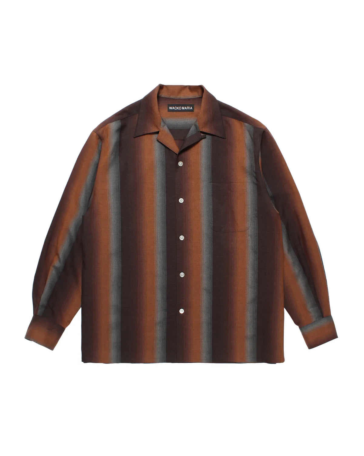 WACKO MARIA  / OMBRE STRIPE OPEN COLLAR SHIRT L/S (25FW-WMS-OC07)