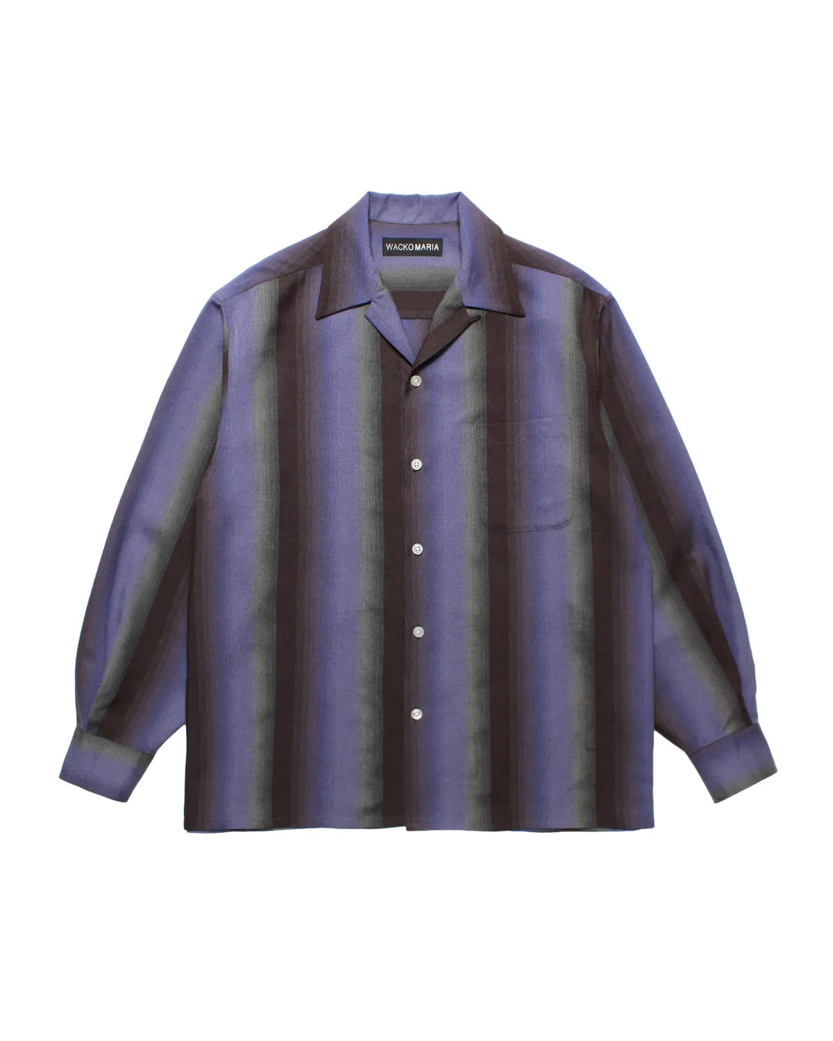 WACKO MARIA  / OMBRE STRIPE OPEN COLLAR SHIRT L/S (25FW-WMS-OC07)