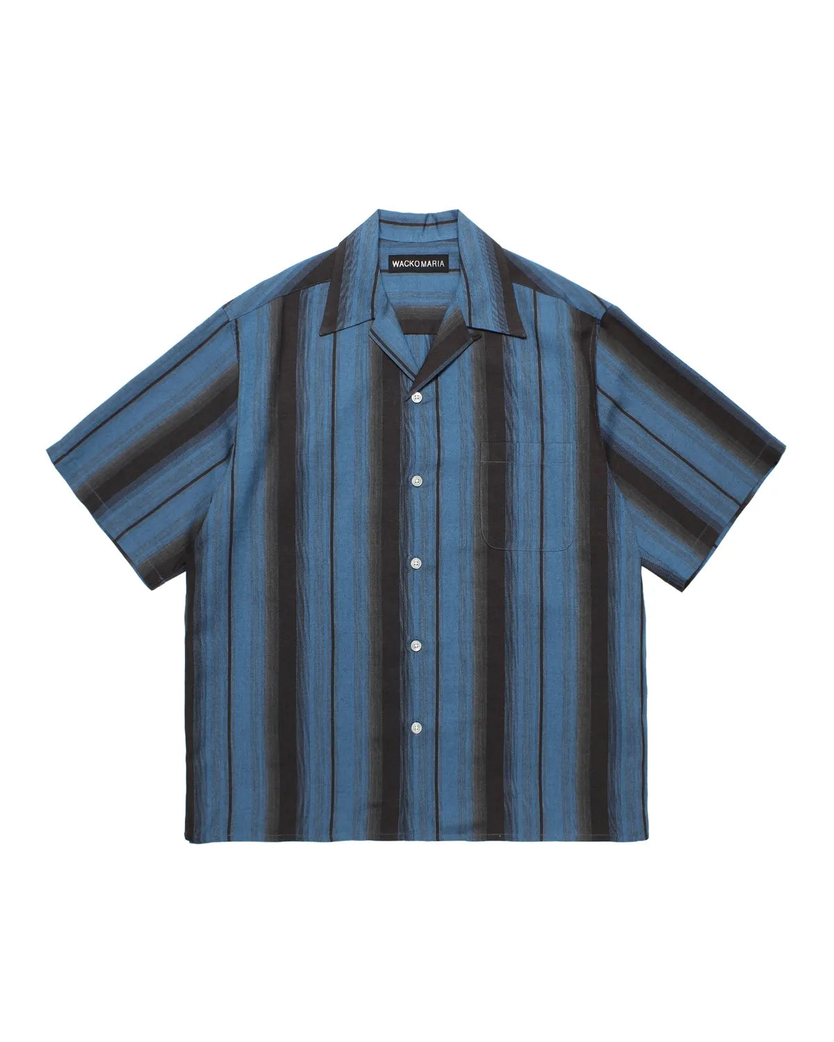 WACKO MARIA / OMBRE STRIPE OPEN COLLAR SHIRT S/S (26SS-WMS-OC12)