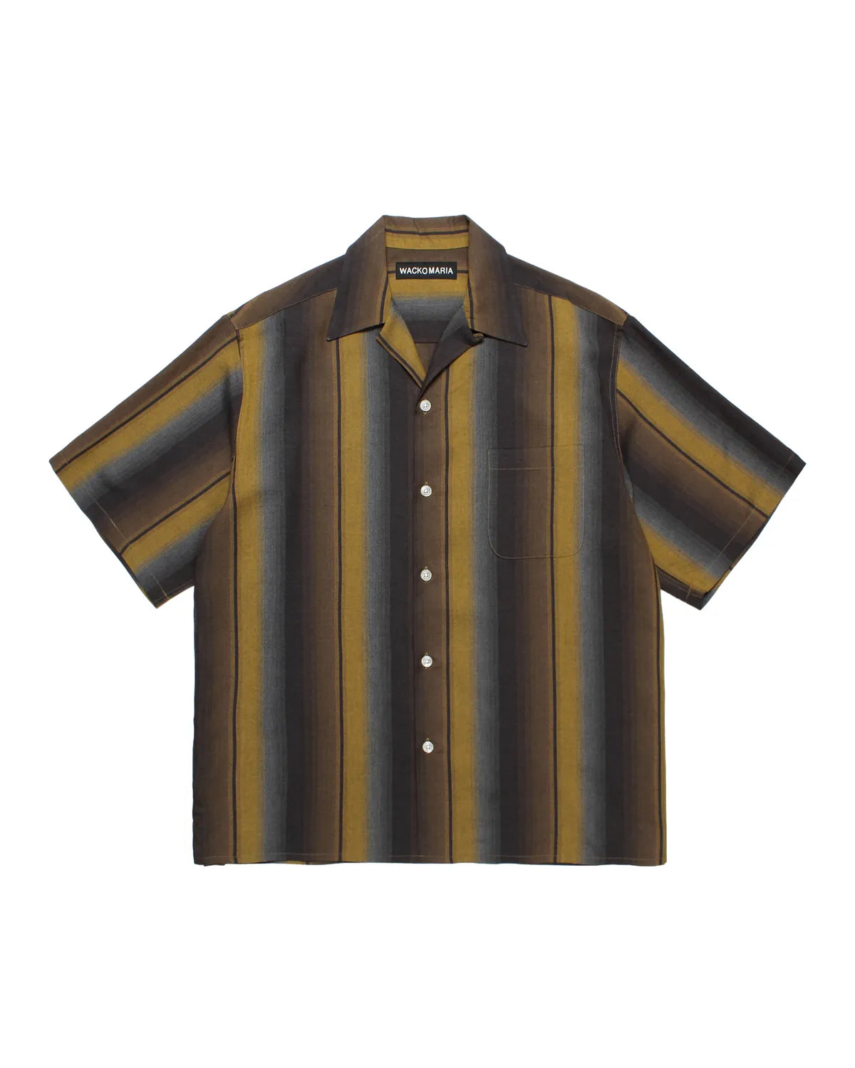 WACKO MARIA / OMBRE STRIPE OPEN COLLAR SHIRT S/S (26SS-WMS-OC12)