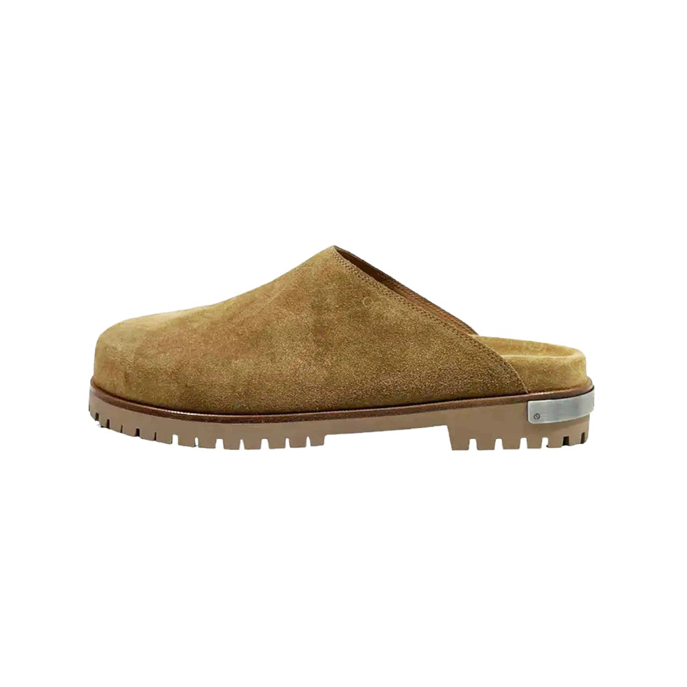 Off-White™ の METAL LOGO SUEDE CLOGS(OMIR24-SLG0151)
