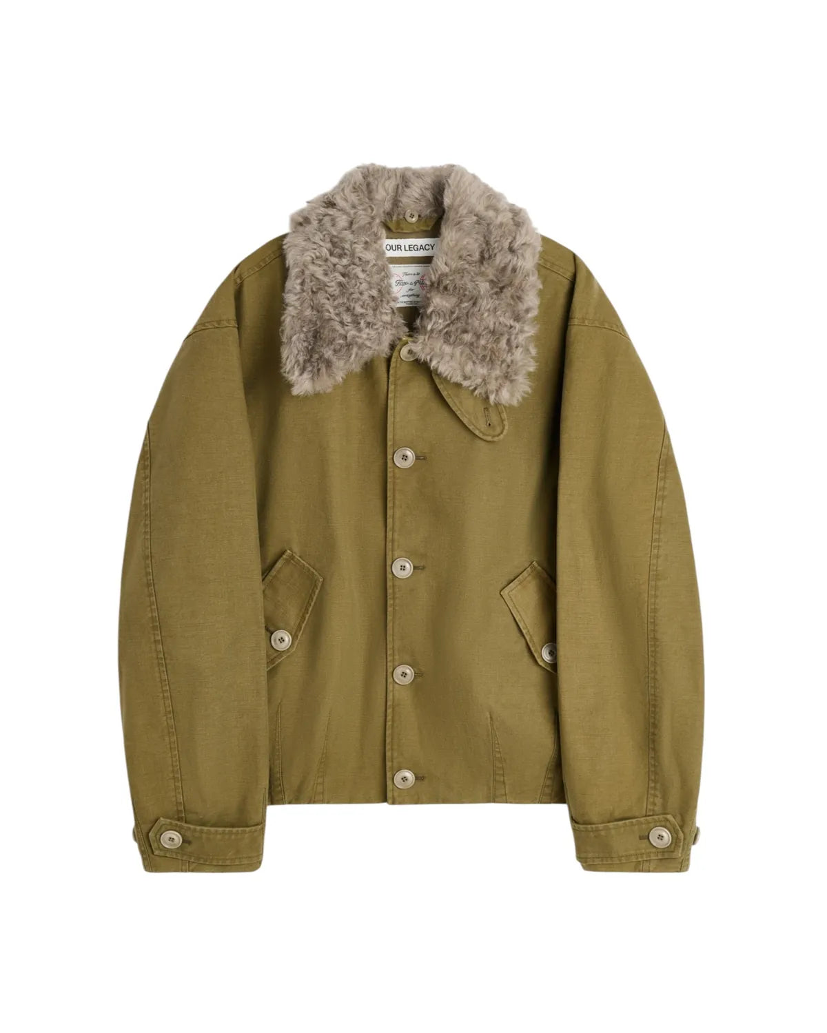 OUR LEGACY の AERIAL JACKET Pigment Khaki Knife Edge Twill (M4261APK)