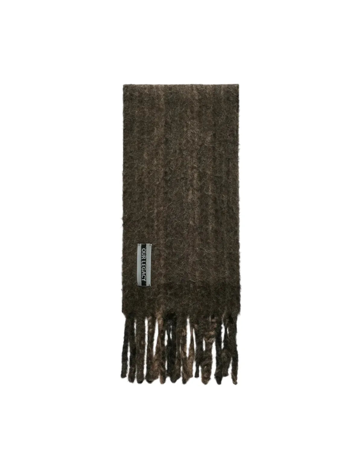 OUR LEGACY の ESTATE SCARF Choco Pressed Wave Alpaca (A4268EC)