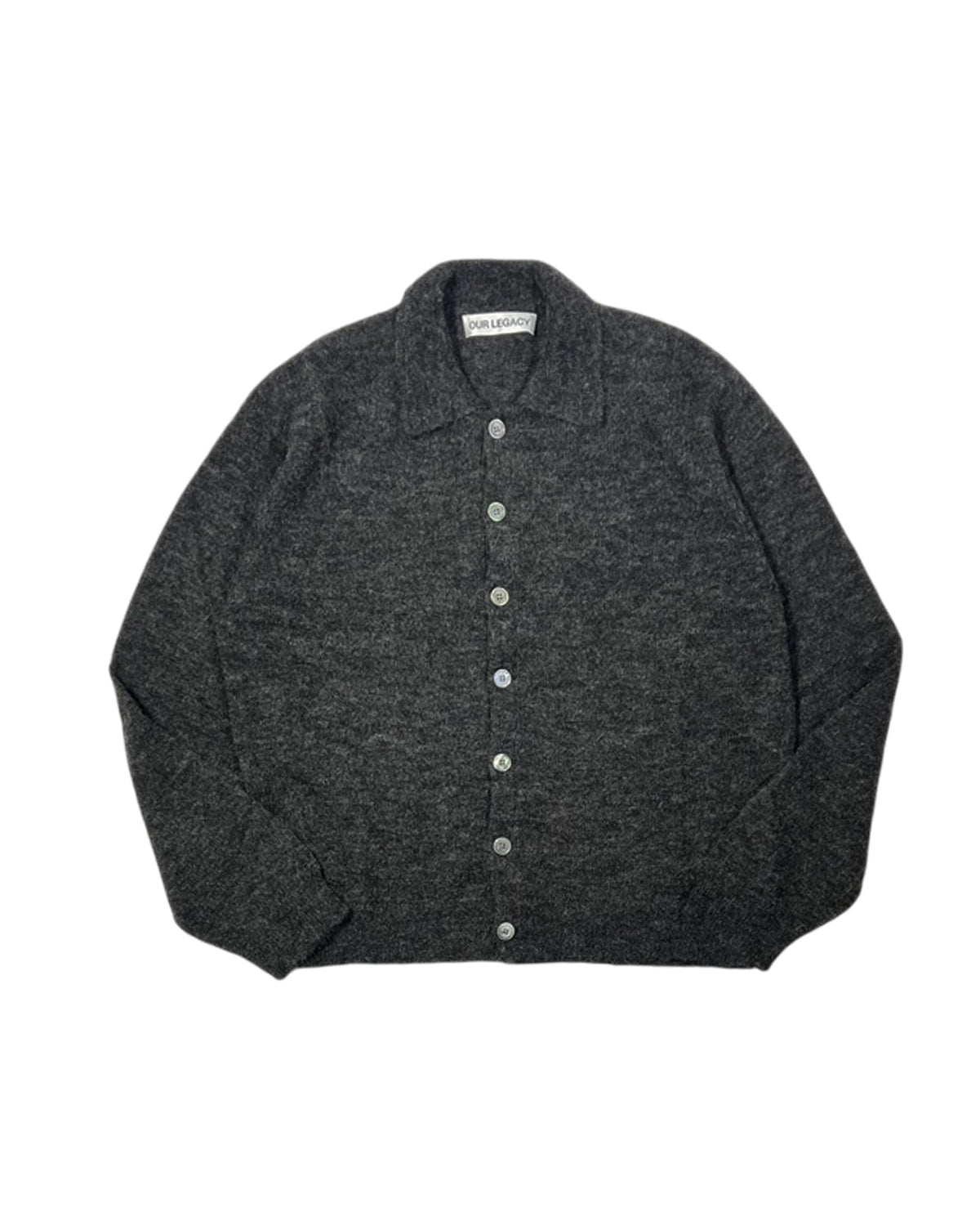 OUR LEGACY の EVENING POLO Charcoal Melange Fuzzy Alpaca (M2263EC)