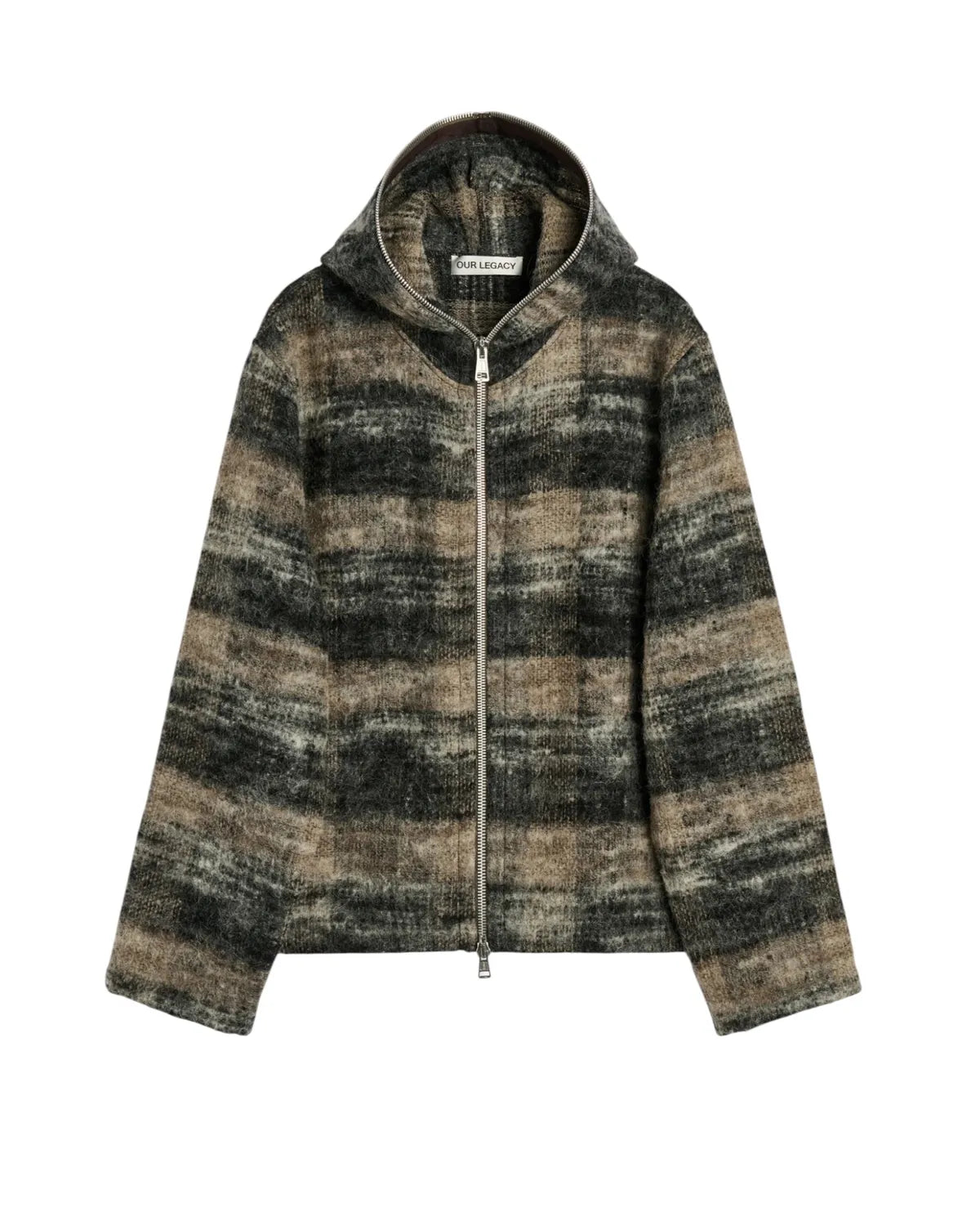OUR LEGACY の FULL ZIP HOOD Night Woods Check Lofty Wool (M4266FN)