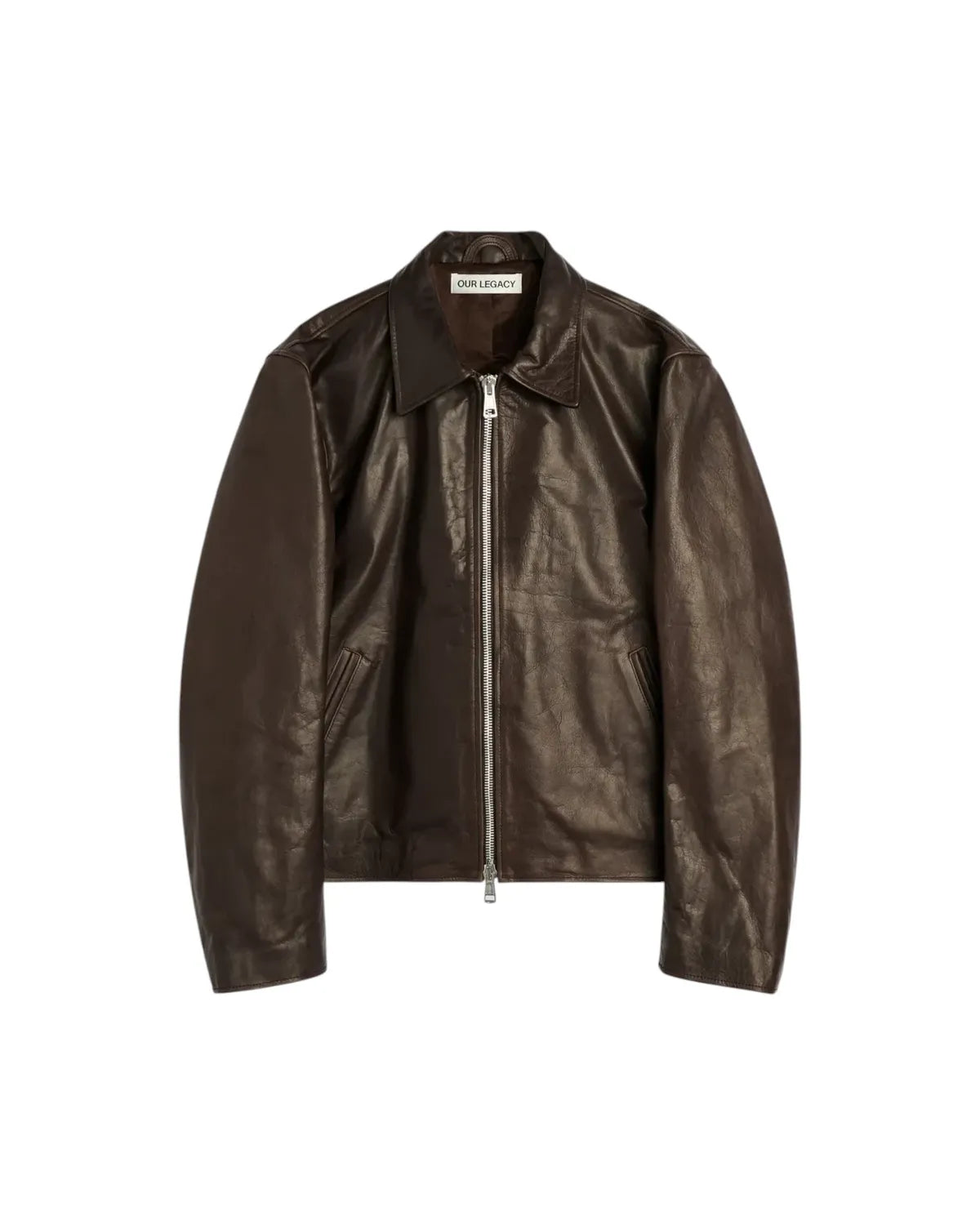 OUR LEGACY の MINI JACKET Matted Brown Waxed Bovine (M4269MM)