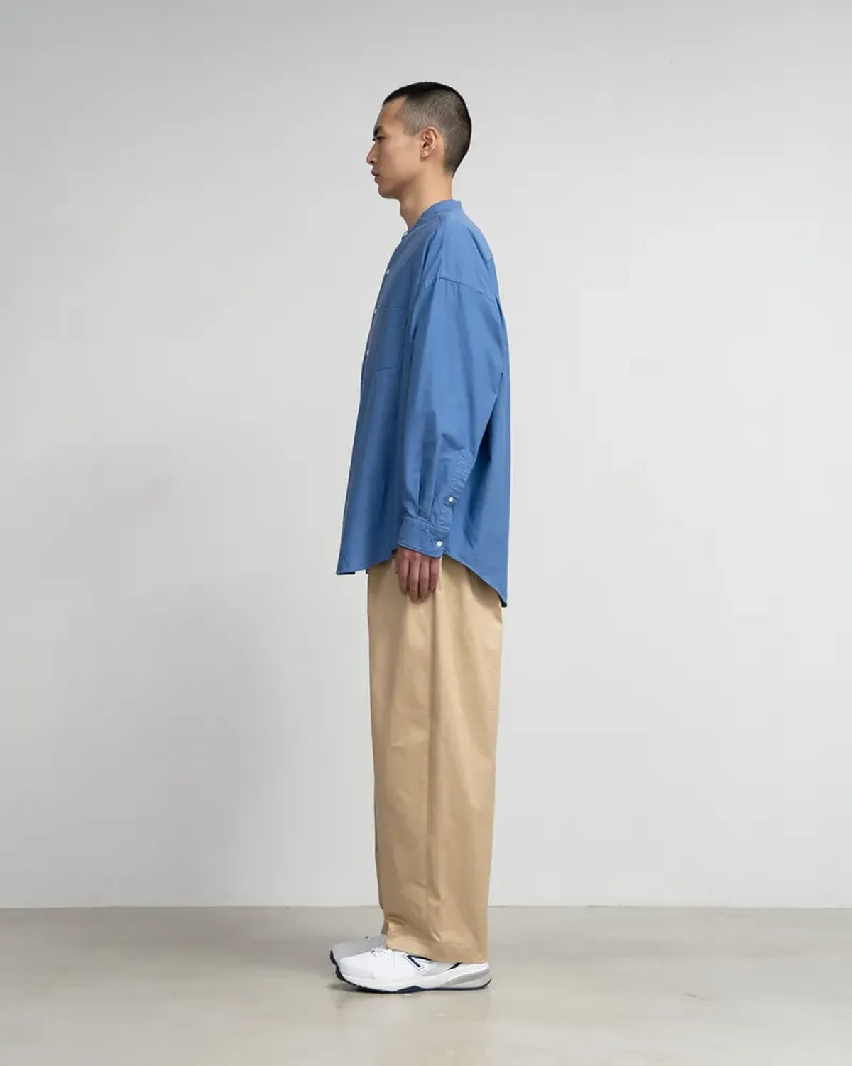Graphpaper / Oxford Pique Jersey L/S Oversized BD Shirt 