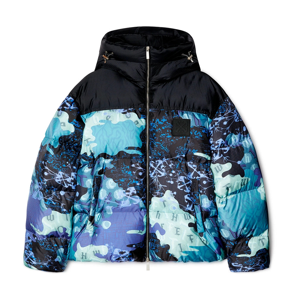 Off-White™ の CAMO NYL RIP DOWN PUFFER (OMEF24-RTW0231)