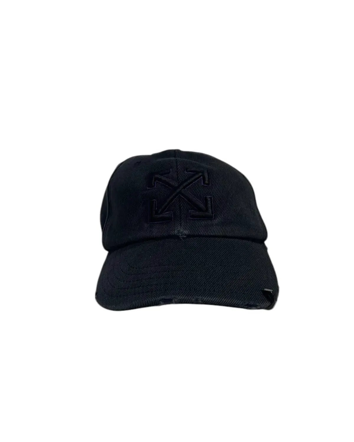 Off-White™の
DISTRESSED DENIM BASEBALL CAP (OMLS25-RTW0405)