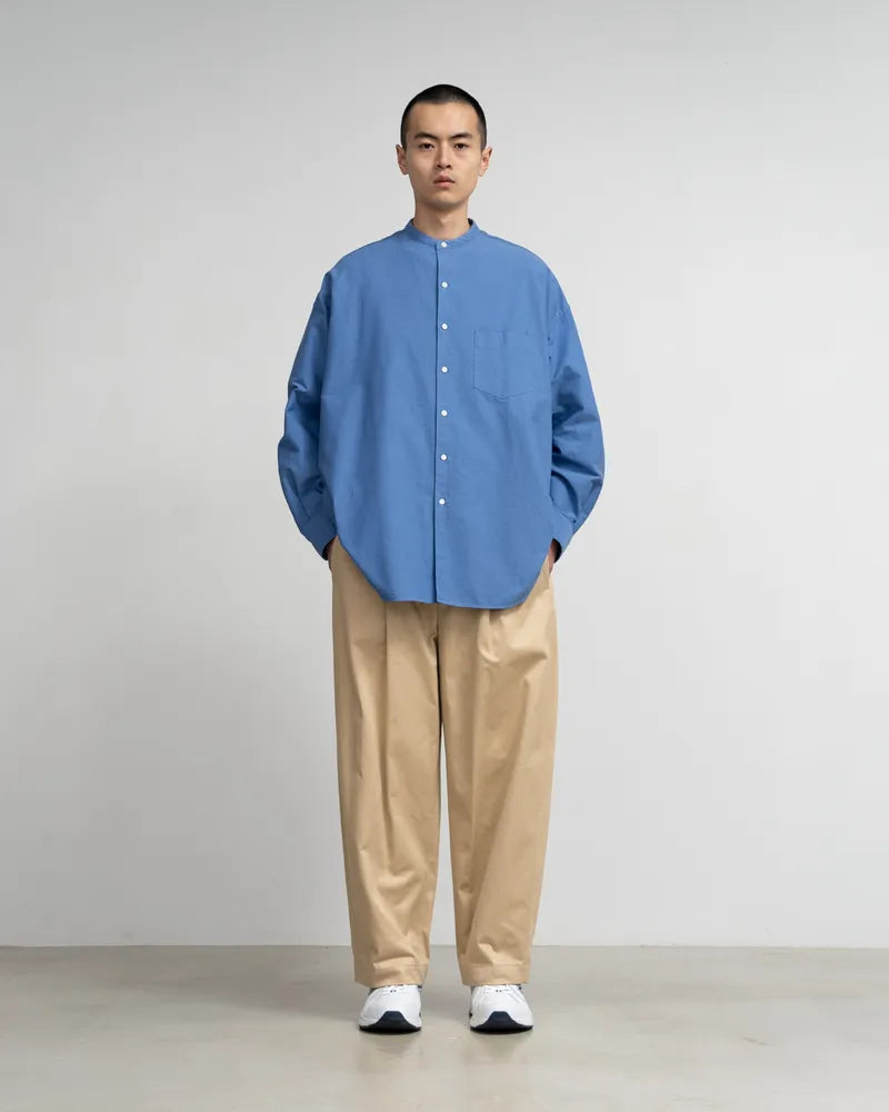 Graphpaper / Oxford L/S Oversized Band Collar Shirt (GM243-50022B)