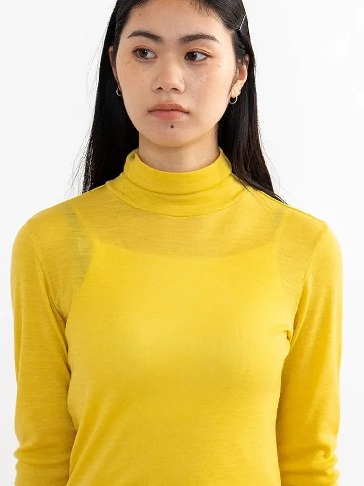 PHEENY / Wool circular rib high neck (PA24-CS24)