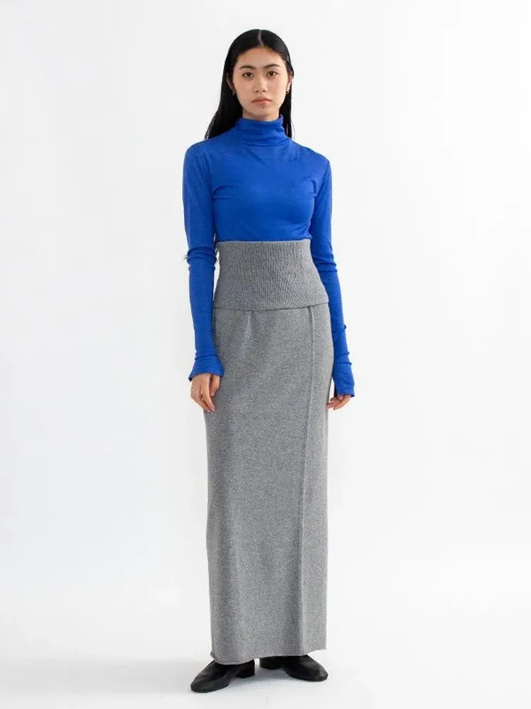 PHEENY / Cashmere silk wholegarment skirt (PA24-KT06)