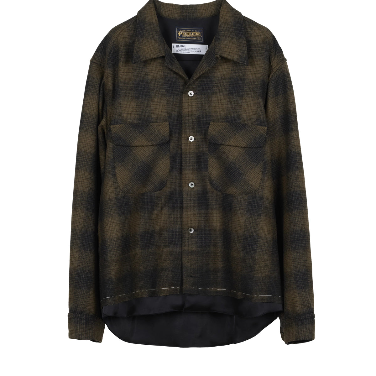 トップス DAIRIKU Skelton Layered Check Tie Shirt dairiku tシャツ 7分丈 DAIRIKU ダイリク SS25 SKELTON LAYERED CHECK