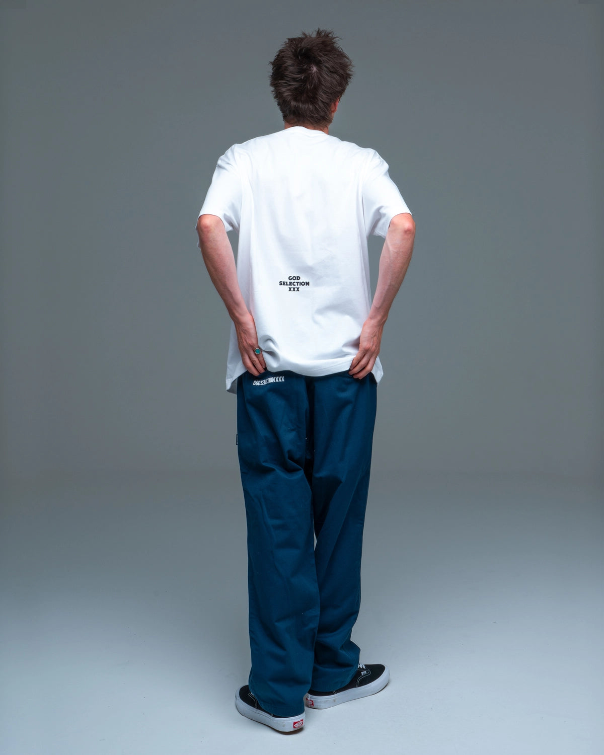 GOD SELECTION XXX / Back logo Cotton Easy Pants (GX-S26-PT-02)