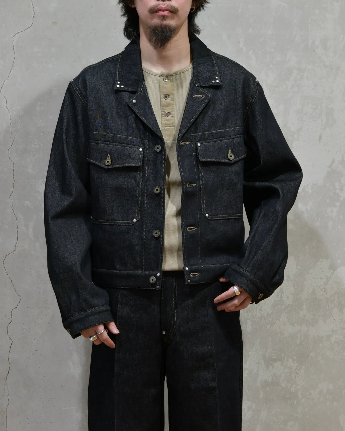 LEMAIRE / TRUCKER JACKET WITH STUDS (OW1234 LD1061)