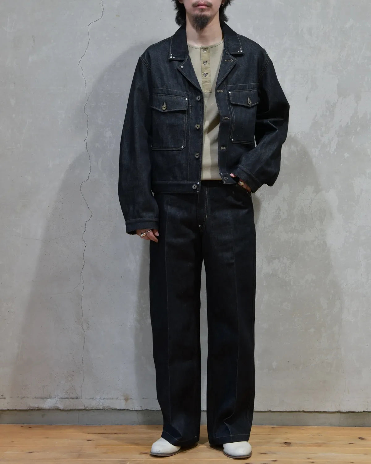 LEMAIRE / TRUCKER JACKET WITH STUDS (OW1234 LD1061)