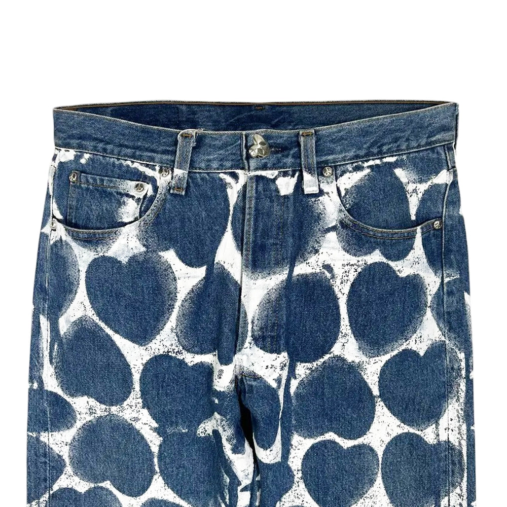 READYMADE / HEART PRINT DENIM (RM-P01-0000-066)