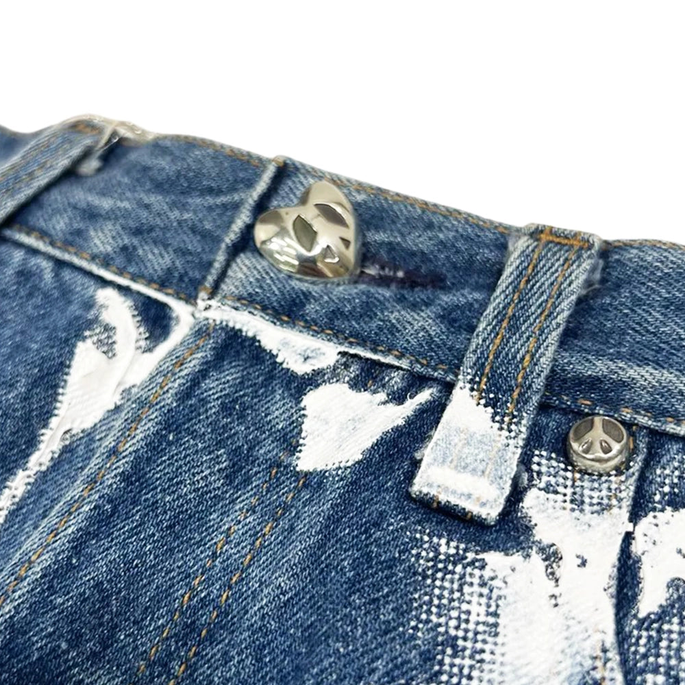 READYMADE / HEART PRINT DENIM (RM-P01-0000-066)