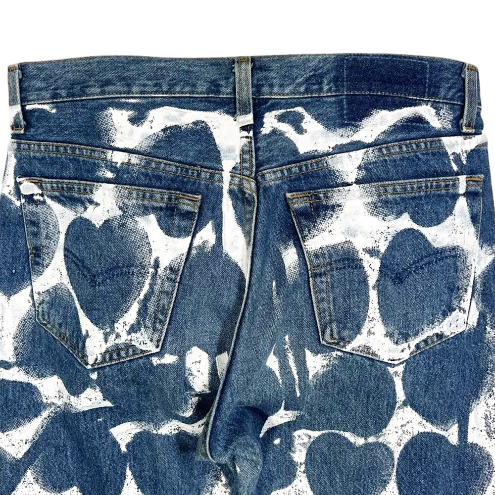 READYMADE / HEART PRINT DENIM (RM-P01-0000-066)