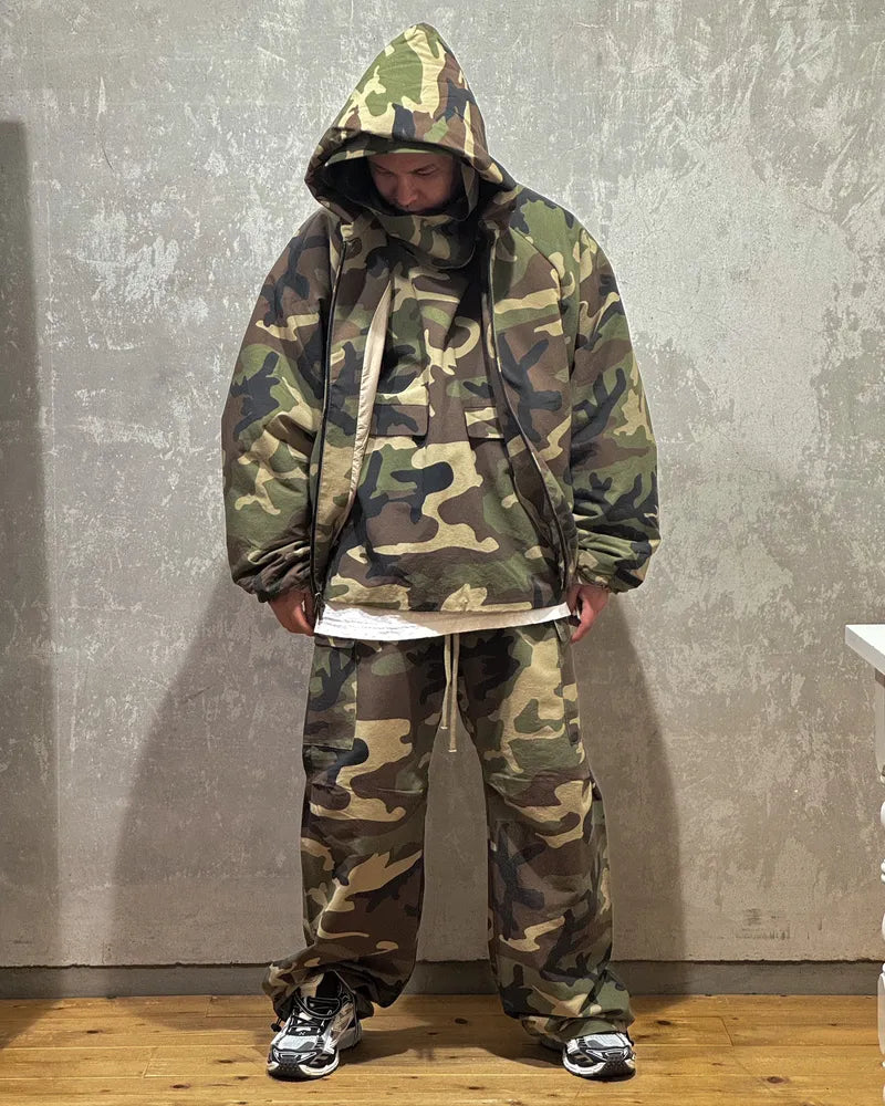 ESSENTIALS / MILITARY NYLON HOODED JACKET (202BT244818F)