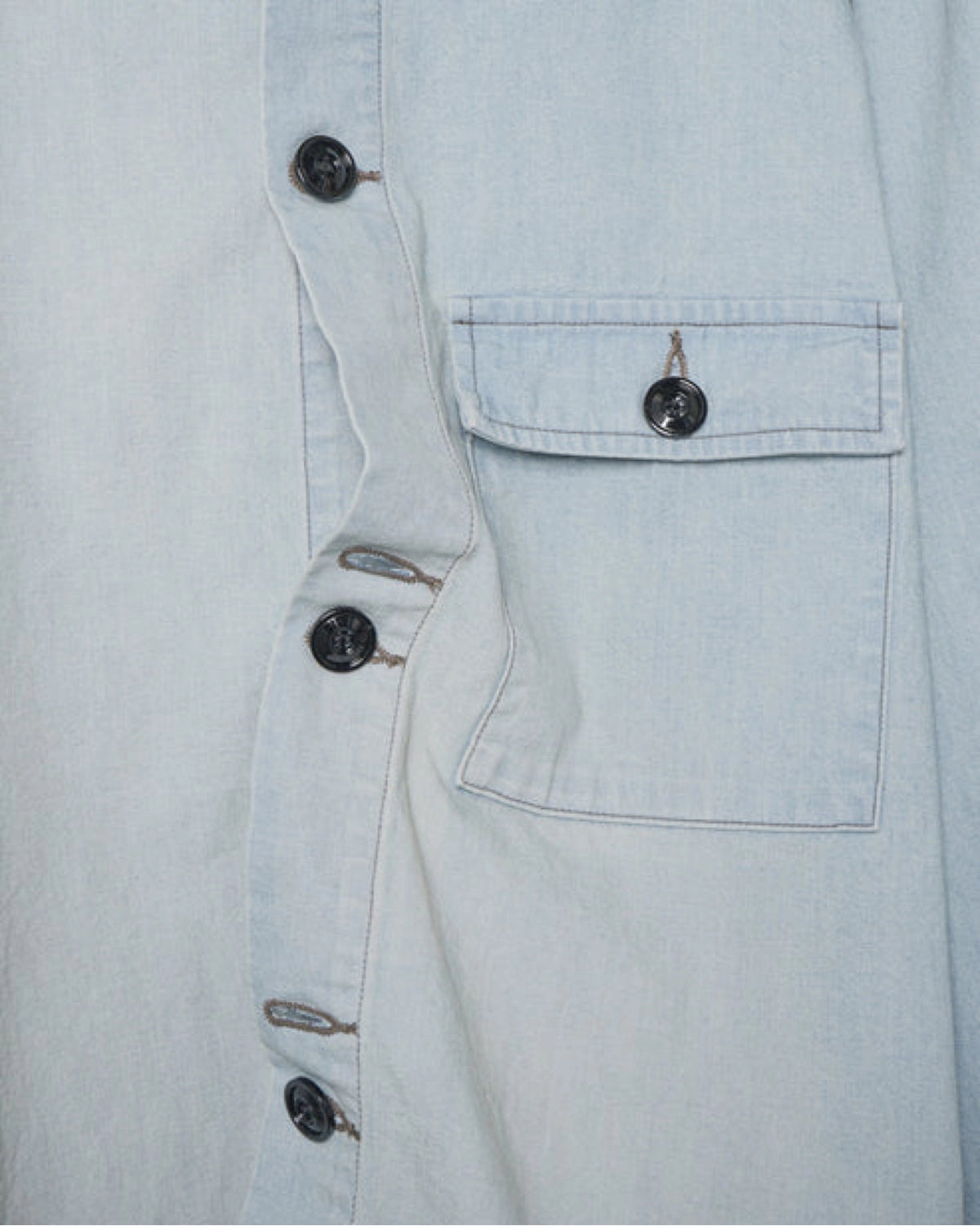 refomed / Skip BOX SHIRT "DENIM USED" (RESH-036U)