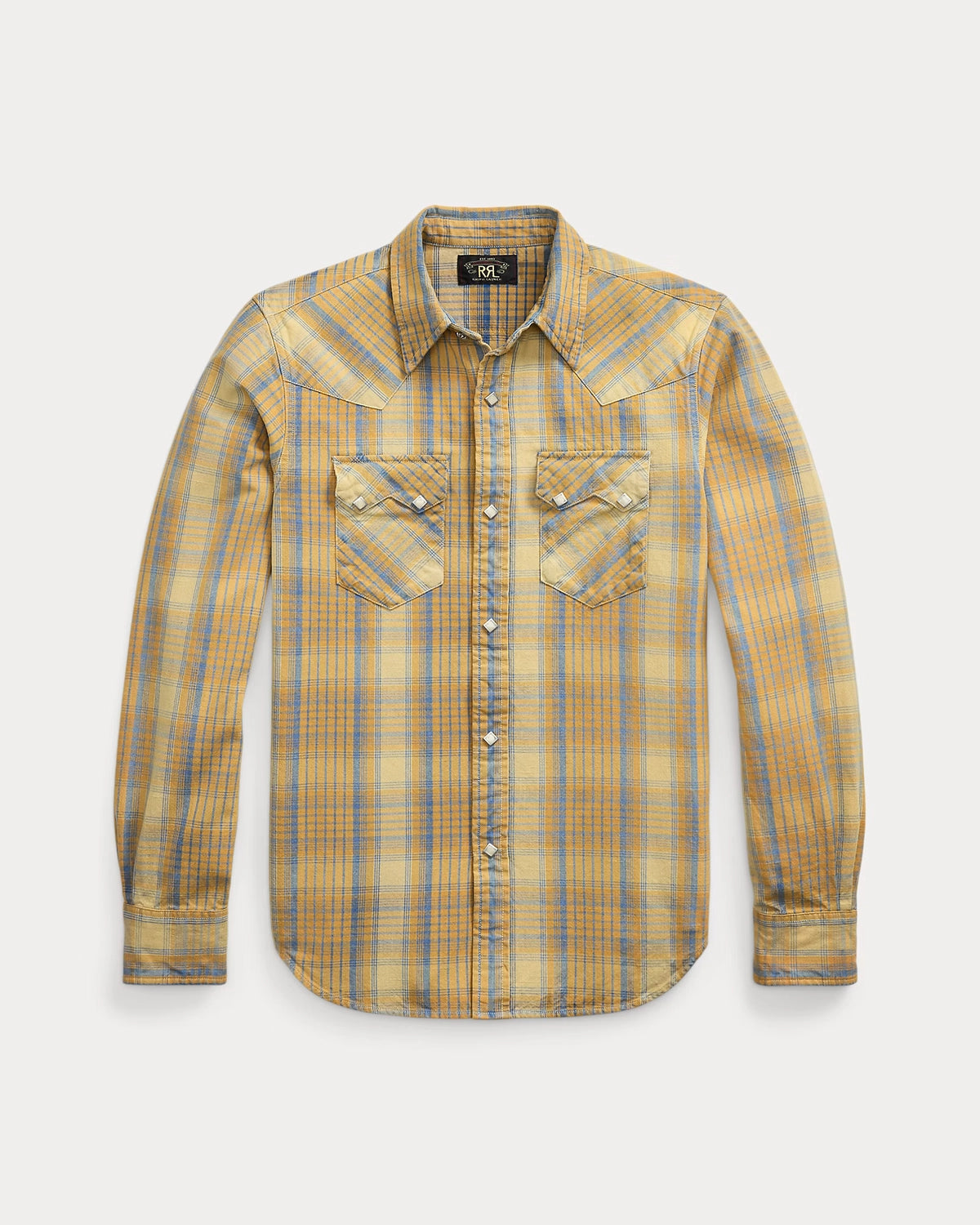 RRL の スリム フィット チェック ウエスタン シャツ (1441MNRRWOV16820382)