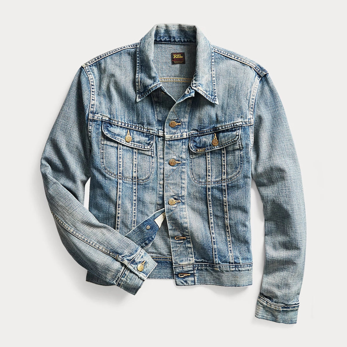 RRL (ダブルアールエル) Leeland インディゴ デニム トラッカー RRL (ダブルアールエル) Leeland インディゴ デニム トラッカー