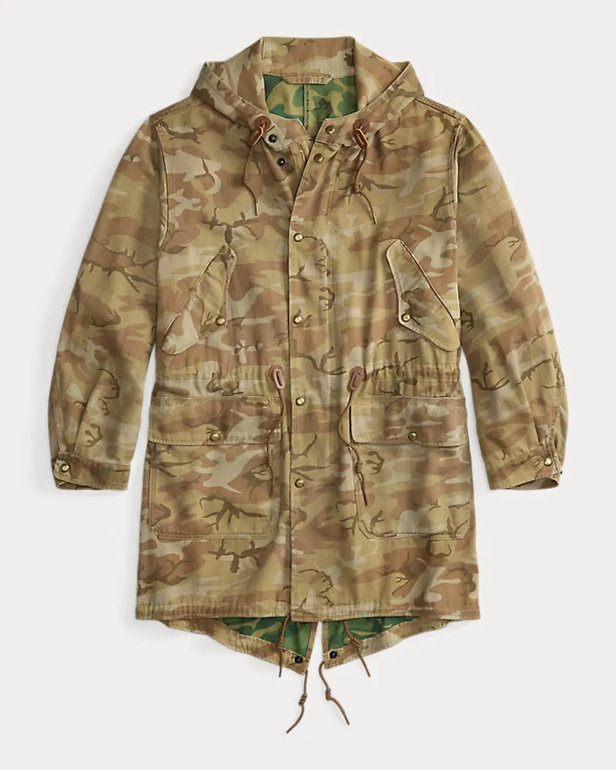 RRL の ダブルサイデッド カモ ツイル パーカー (MNRROTW12820167)