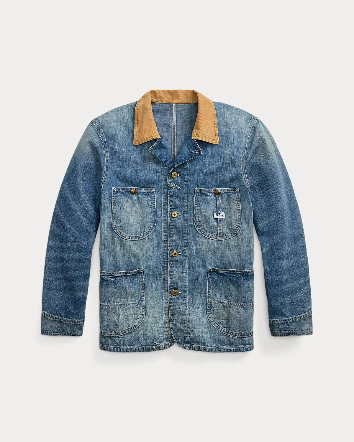 RRL の コーデュロイカラー インディゴ デニム ジャケット (MNRROTW16020176)