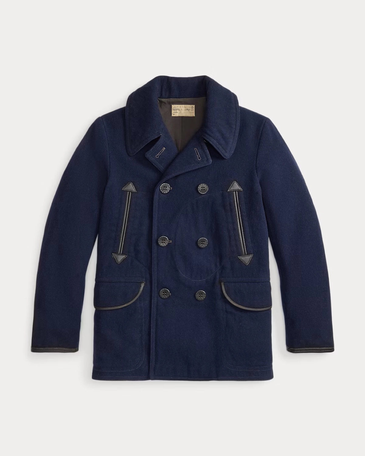 RRL の レザートリム ウールブレンド ピーコート (MNRRROTW12820169)