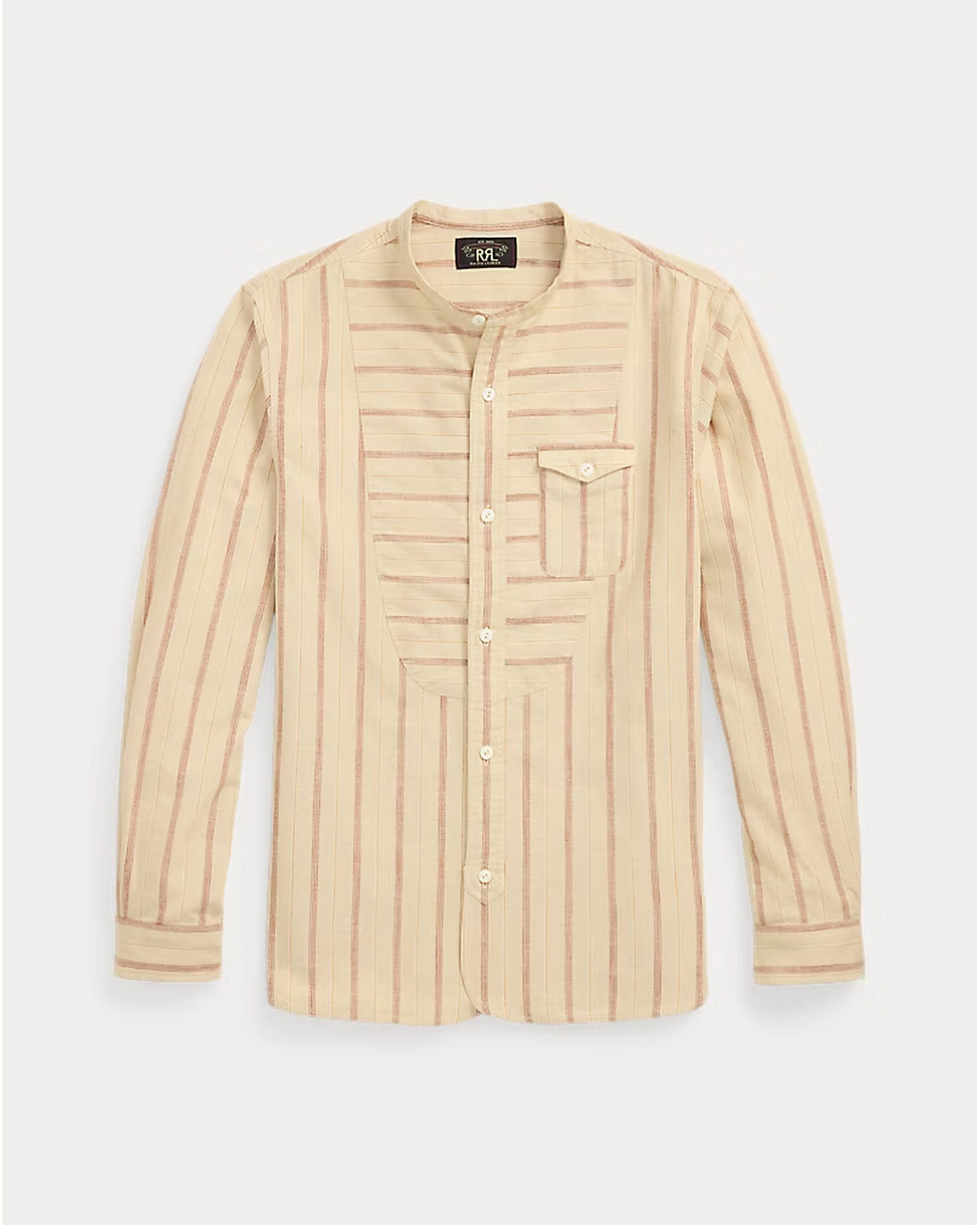 RRL の ストライプド ドビー ワークシャツ (MNRRWOV16820384)