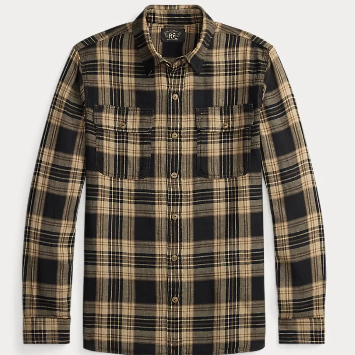 RRL シャツ M RRL (ダブルアールエル) チェック コットンリネン ワークシャツ | 公式