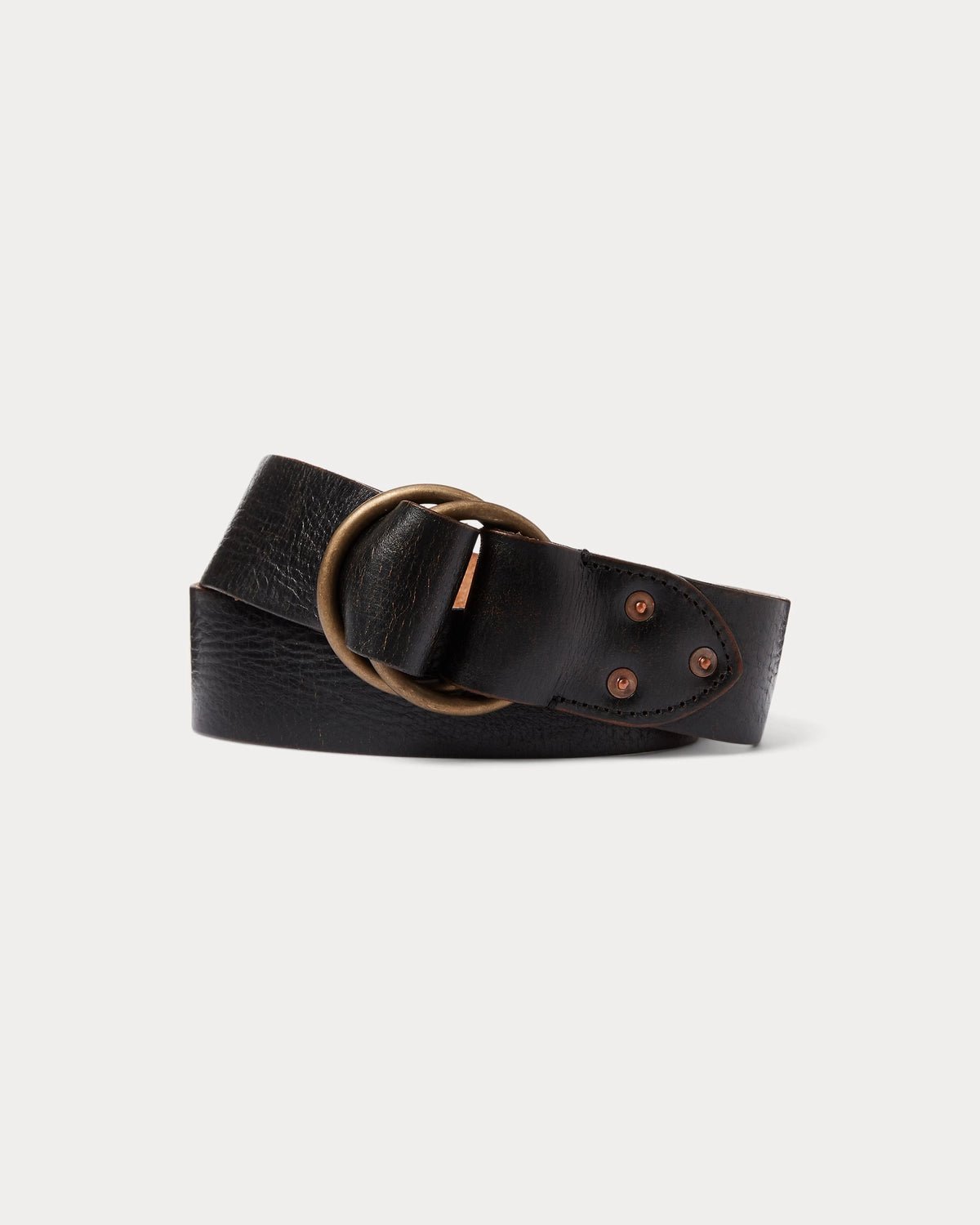 RRL の レザー ダブルOリング ベルト (MARRBLT0F320039)