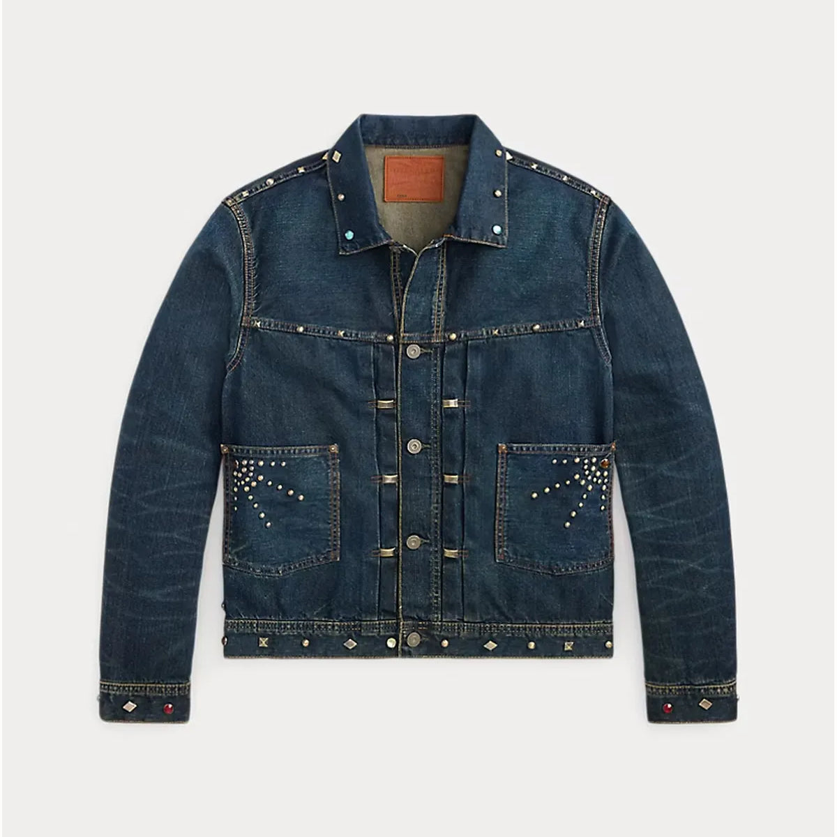 RRL / Ridgewood Studded Denim Trucker Jacket (MNRROTW16020076