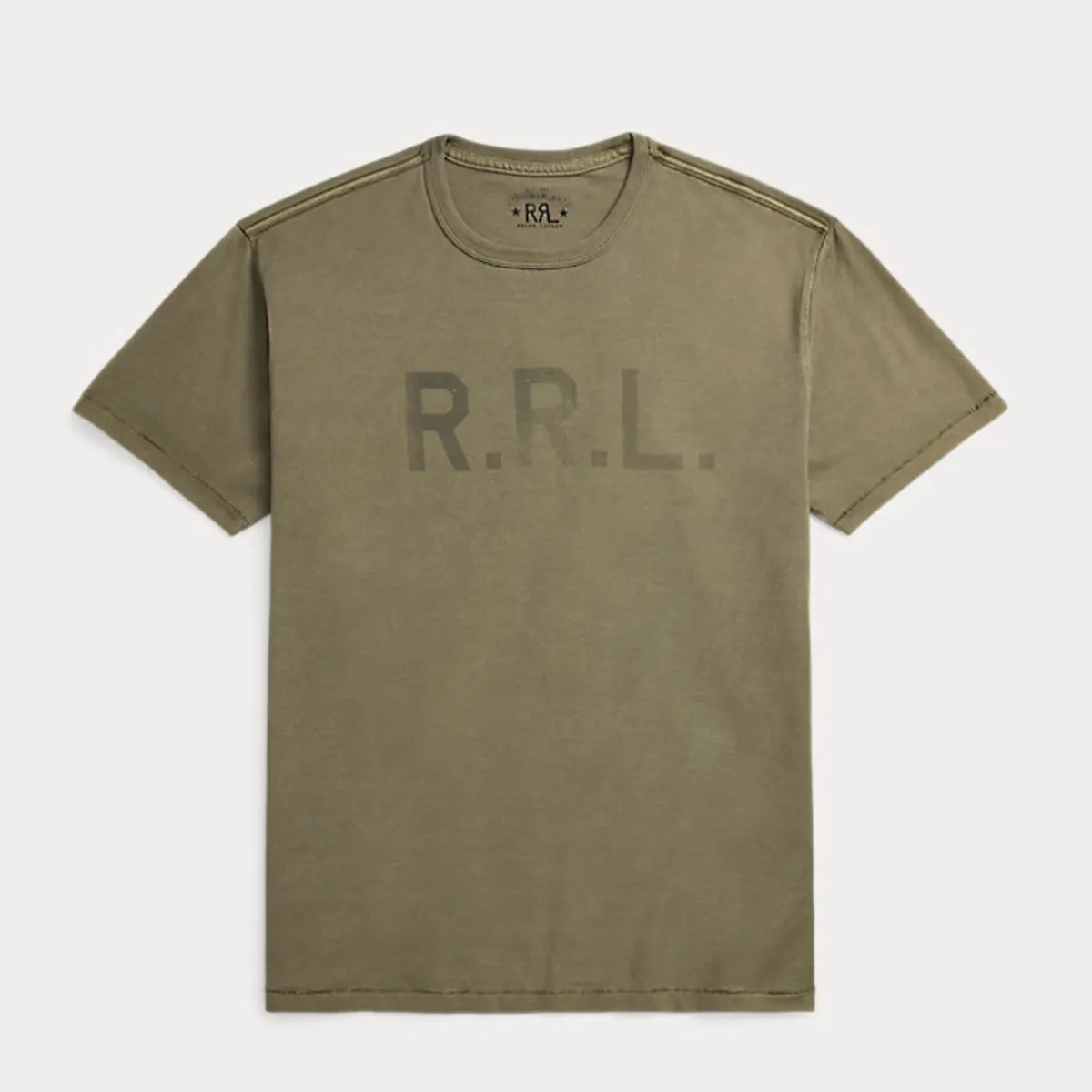 RRL (ダブルアールエル) ガーメントダイド ロゴ ジャージー Tシャツ